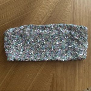 Nasty Gal Sequin Crop Top